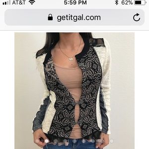 Gimmicks pieces sweater NWOT